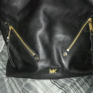 Brand new MK black leather hobo bag